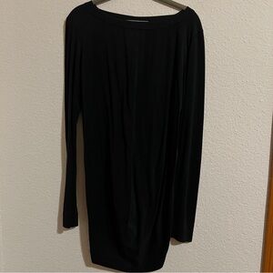 Sportmax by Max Mara Black Draped Asymmetrical Blouse | Size L | Italy Aesthetic